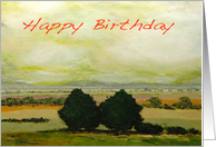 Happy Birthday - Two Trees in Shadow card
