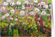 Happy Birthday - Impressionistic Flower Garden card