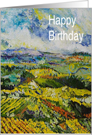 Colorful Landscape - Happy Birthday Card Blank Card