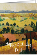 Vineyard & Mountains - Happy Birthday Card for Dad card