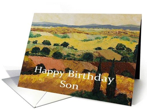 Vineyard & Mountains - Happy Birthday Card for Son card (1120114)