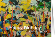 Abstract Landscape - Happy Birthday Card for Grandfather card