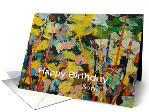 Abstract Landscape - Happy Birthday Card for Son card (1121516)