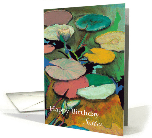 Water Lily and Pods -Happy Birthday Sister card (1122280)