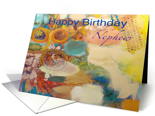 Colorful Abstract Painting - Happy Birthday Nephew card (1123710)