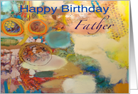 Colorful Abstract Painting - Happy Birthday Father card