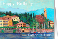 A small village on Lake Como Italy - Happy Birthday Father in Law card