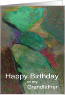 Colorful rocks piled on top of other rocks-Happy Birthday Grandfather card