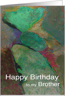 Colorful rocks piled on top of other rocks-Happy Birthday Brother card