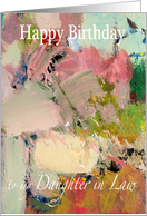 Abstract painting with Soft Colors - Happy Birthday Daughter in Law card