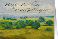 Landscape with trees - Happy Birthday Grandnephew card