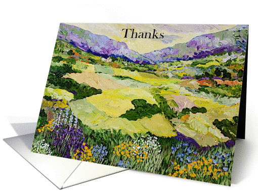 Thank You - Landscape with wildflowers card (1126108)