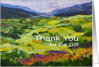 Thank You Gift - Landscape Mountain with wildflowers card