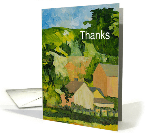 Thanks Blank Card - Home and Barn Landscape card (1126328)