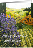Landscape with Wildflowers - Happy Birthday Goddaughter card