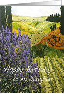 Landscape with Wildflowers - Happy Birthday Daughter card