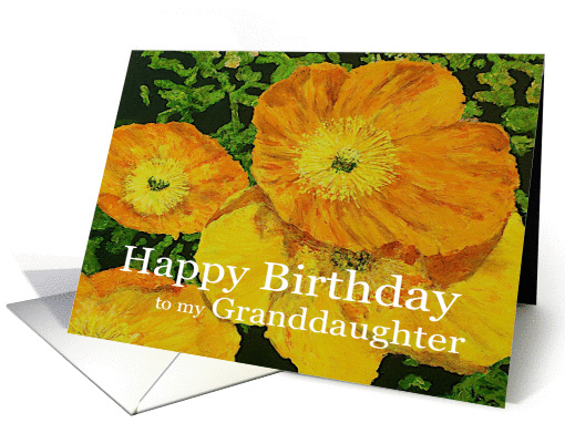 Large Orange Poppies - Happy Birthday Granddaughter card (1127720)