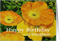 Large Orange Poppies - Happy Birthday Daughter card