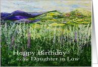 Happy Birthday Daughter in Law - Landscape with Wildflowers card
