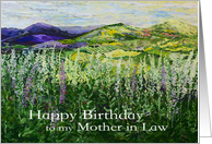 Happy Birthday Mother in Law - Landscape with Wildflowers card