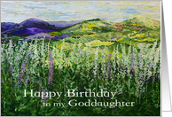 Happy Birthday Goddaughter - Landscape with Wildflowers card