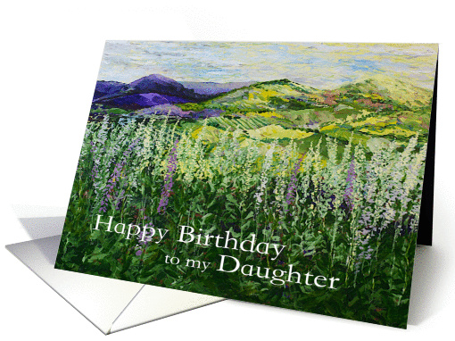 Happy Birthday Daughter - Landscape with Wildflowers card (1128690)