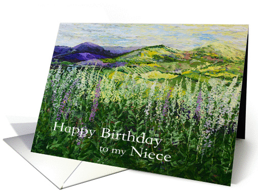 Happy Birthday Niece - Landscape with Wildflowers card (1128712)