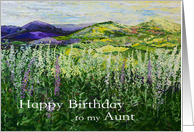 Happy Birthday Aunt - Landscape with Wildflowers card