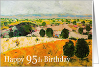 Happy 95th Birthday - Landscape Mountains, Hills, and Trees card