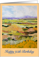 Happy 95th Birthday - Warm Tone Fields and Purple Mountains card