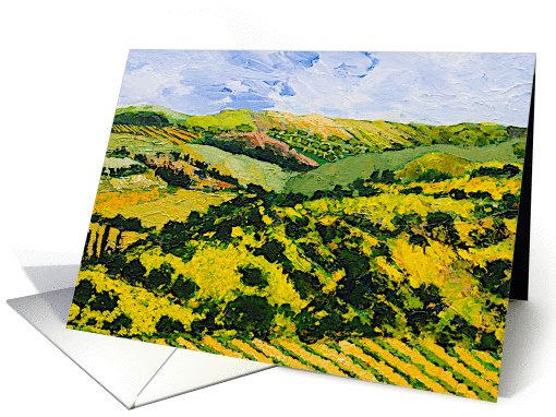 Blank Note Card, Painting of Rural Landscape card (1155170)