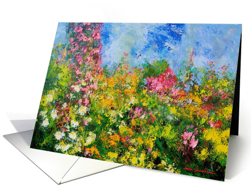 Blank Note Card,Wild Sweetness Flower Garden card (1281396)