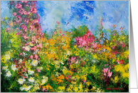 Blank Note Card,Wild Sweetness Flower Garden card
