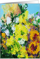 Bouquet of Mixed Flowers Blank Any Occassion card