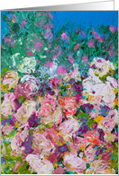 Purple, Pink Flowers Blank Any Occassion card
