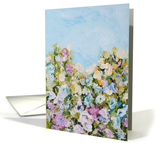 Pastel Arrangement of Flowers Blank Any Occassion card (1514692)