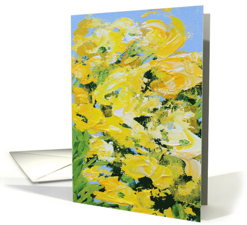 Yellow Flowers Blank Any Occassion card (1514718)