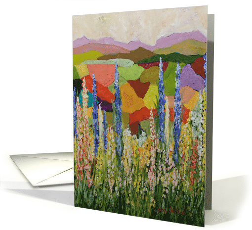Tall Spring Flowers Blank Any Occassion card (1514720)