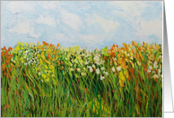 Row of Beauty Blank Any Occassion card