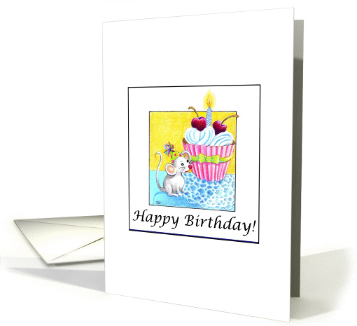 Cupcake Birthday Mouse card (1121566)