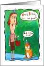 Kooky Cat Lady. Birthday compliments. Looking good card