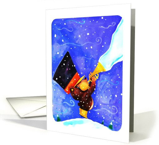 Christmas - Little Trumpet Bear card (1149604)