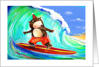 Happy Birthday Surfing Bear, Money Enclosed card