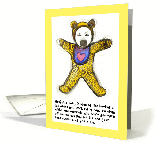 Paternity leave workload good luck humor card (1149434)