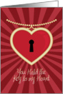 Romantic Valentine’s Day - You Hold the Key to my Heart card