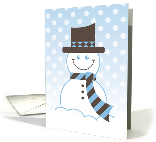 Cool Polka Dotted Snowman - Merry Christmas card (1158196)