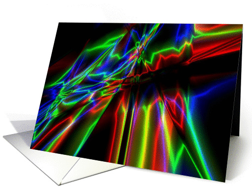 Blank Note Card, Neon Lightning card (1133606)