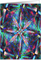 Blank Note Card, Colorful Abstract, Ocular card
