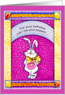 Birthday Bunny: Present and Future card