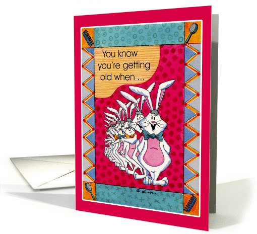 Birthday Bunnies: Receding Hare Line card (1157390)